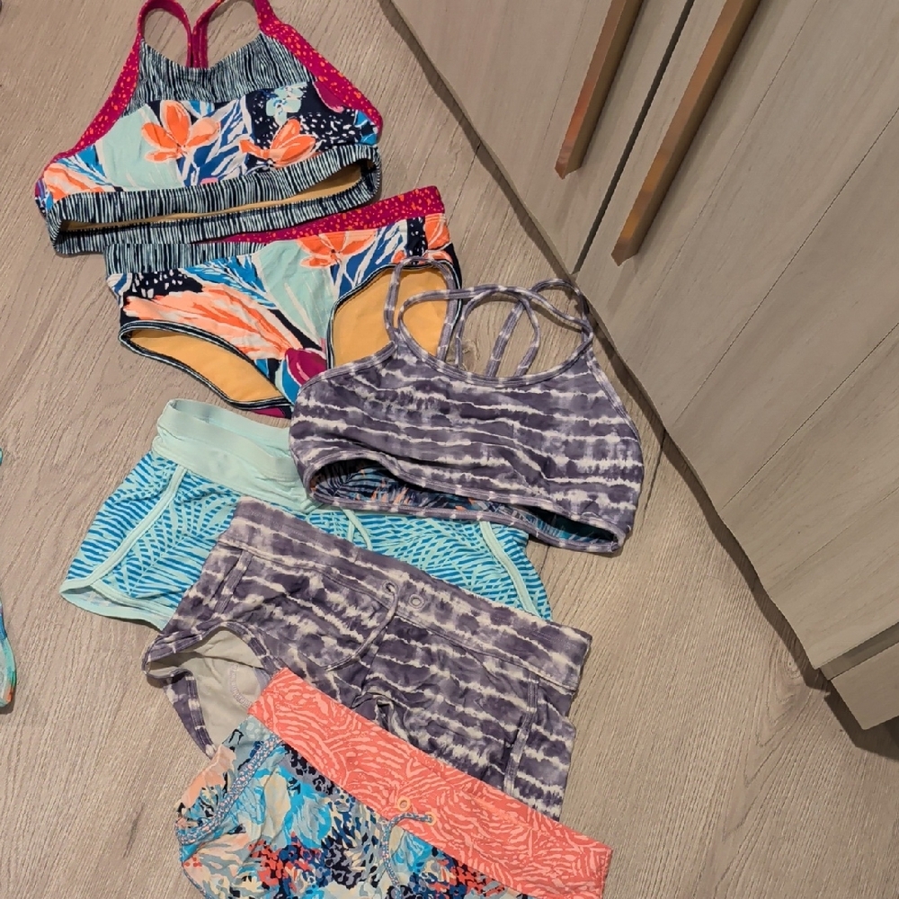 Athleta Girl Coral and Peach Activewear